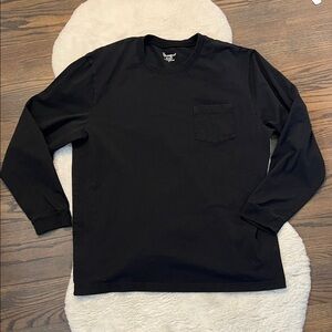 Men's Pajamagram Black Long Sleeve Shirt, size Large